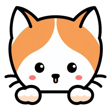 cat covering its ears sticker