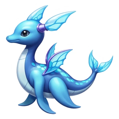 Translucent luminescent bioluminescent glossy Lapras-Meloetta-Vaporeon-Dialga-Suicune-fusion sticker