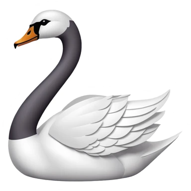 Small paper swan . sticker