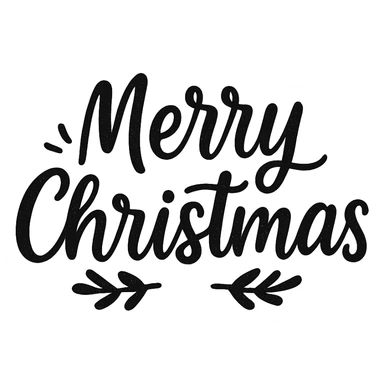 Merry Christmas  text , remove background sticker