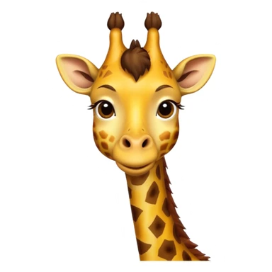 High resolution giraffe lean its neck sticker