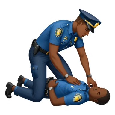 With A police officer put his knee on a black man and forced him to the ground , George Floyd  sticker