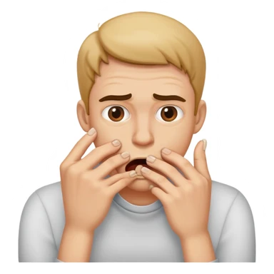 person biting fingernails sticker