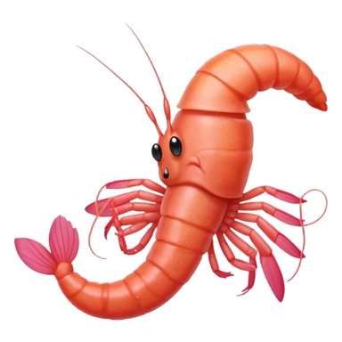 Shrimp wearing a white tank sticker