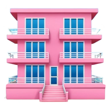 Matisse style pink SPAM Miami beach painting landscape sticker