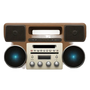 stereo receiver flying through the atmosphere sticker