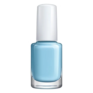 Light blue nail polish bottle sticker