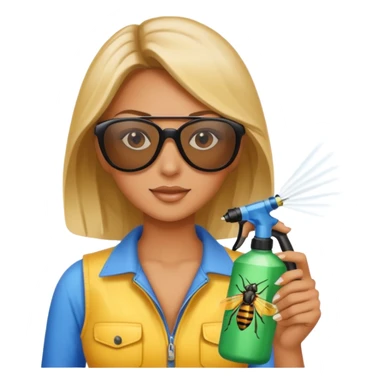 inscticiding woman sticker