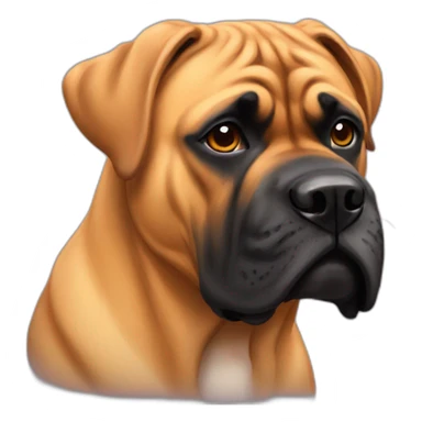 bullmastiff with heart sticker
