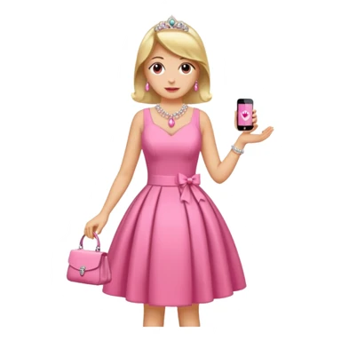 eine birne in einem pinken kleid soll aussehen wie eine reiche frau aber als birne  sticker