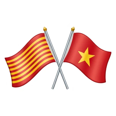 Half and Half company flag, left Japen right VIetnam sticker