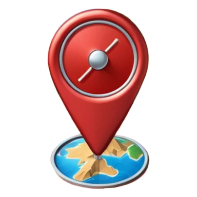 gps locater pin on west coast nz terrain map sticker