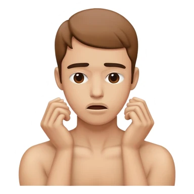 a person pretending to choke them self sticker