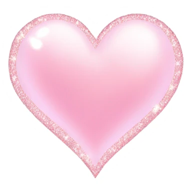 light pink heart with sparkles sticker