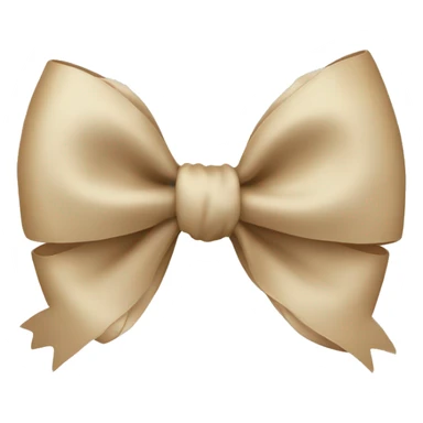 Beige bow Christmas  sticker