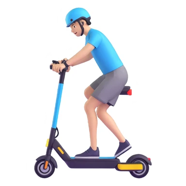 person riding an electric scooter sticker
