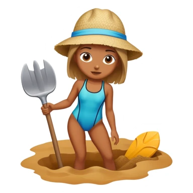 A butt digging  sticker