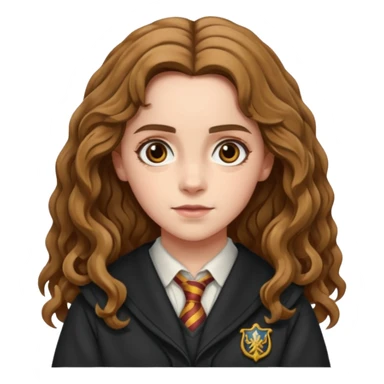 Hermione Granger with wavy hair  sticker