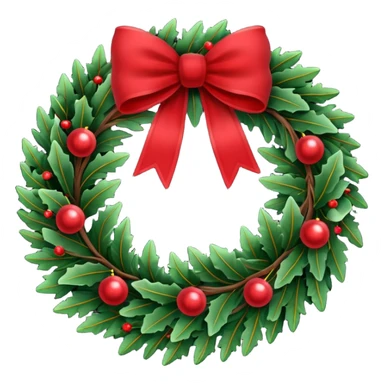 Christmas wreath sticker