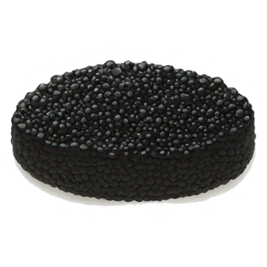 Serving of black caviar  sticker