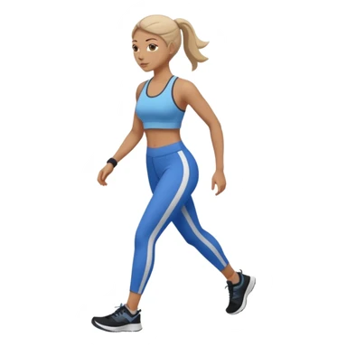 women walking full body workout clothes sticker