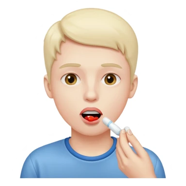 Joven tomando pastilla sticker