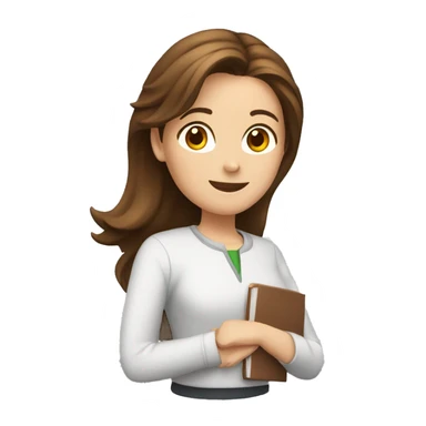 female Tutor with brown hair helping middle school student (round) sticker