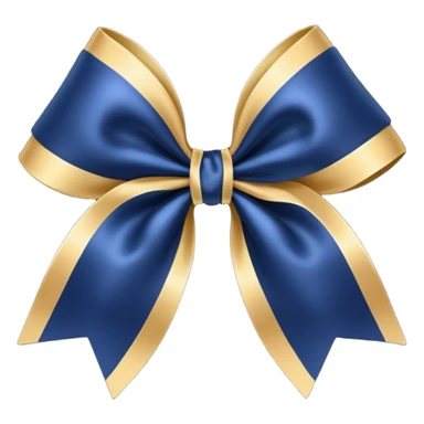Navy blue and gold bow sticker