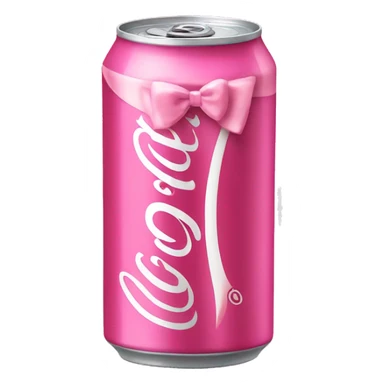 Pink Diet Coke can with pink bow sticker