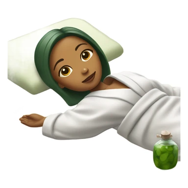 Girl relaxing in spa sticker