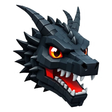 Minecraft black dragon head sticker