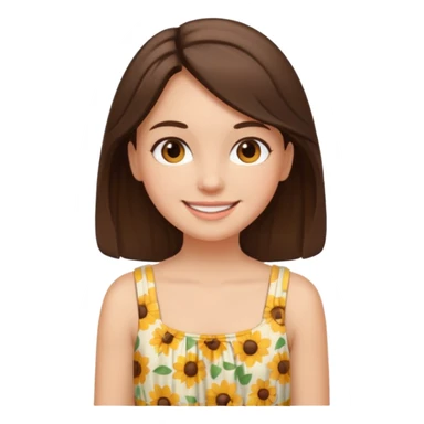 summer vibes girl brun hair sticker