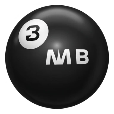 Black pull Ball with MB written on it. Nothing else no holes or anything  sticker