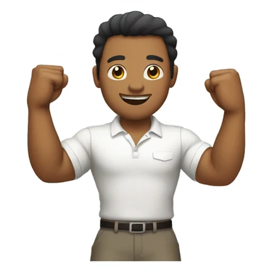 Man doing double fist verticals  sticker