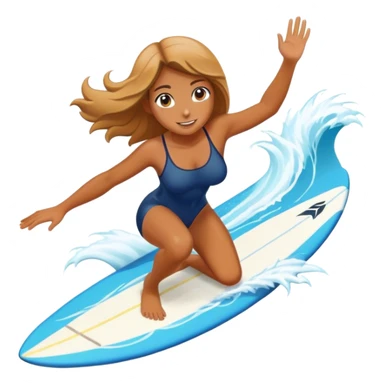 Girl surfing sticker