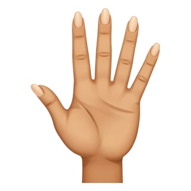 Fingering hand emoji where the first and fourth finger are folded down, second and third finger are extended together touching each other  sticker