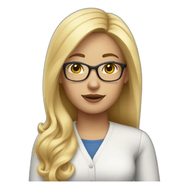 teacher woman blonde hair sticker