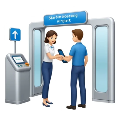 Manage gate operations in a staff-friendly app. Open and close gates, initiate group or row boarding, and trigger announcements—either through a ready-to-use workflow or a custom process tailored to your airport. sticker