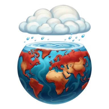 Planet Earth but ocean red land brown sticker