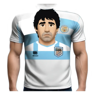 Diego Maradona 86 england argentina stripes tshirt sticker