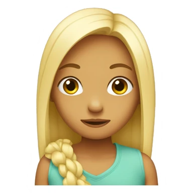 Shy girly emoji sticker