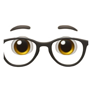 a raised eyebrows "how do you do", with glasses moving up and down as if poked at the back behind the ears sticker