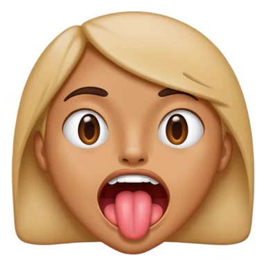 person with tongue out moving it side to side sticker