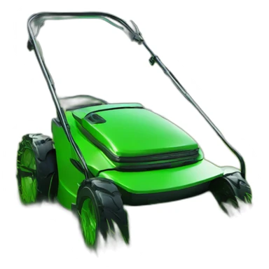 big green eye with autonomous lawnmower reflected sticker