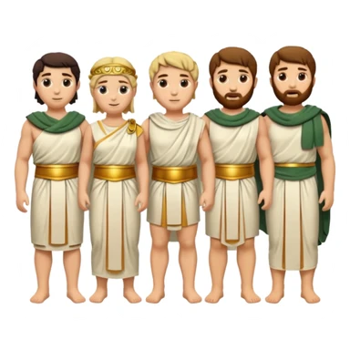 group of ancient trojan men and women sticker