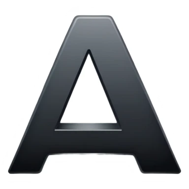 Font setting icon with letter A sticker