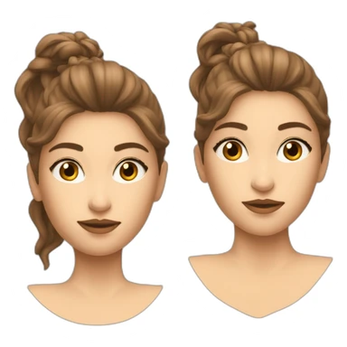 beautiful girl head brown  golf swing in accion  sticker