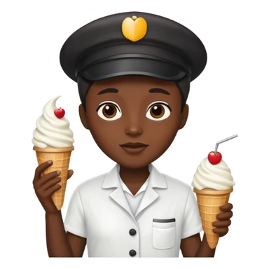 Ice Cream Vendor black  sticker