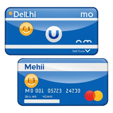 generate an ios genmoji of  a DELHI metro card sticker