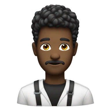 un homme avec un bouc, et des cheveux noirs, des yeux noirs sticker